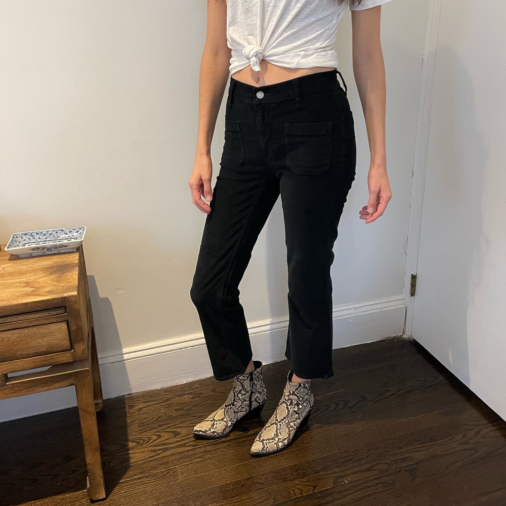 SALE 🌟 JCrew Billie Demi Boot Crop. Black Corduroy. Size 24.